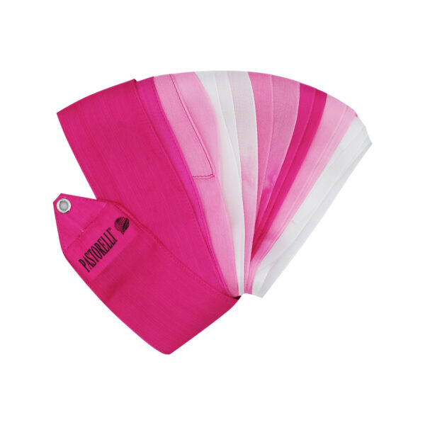 Gymnastická stuha Pastorelli Shaded 5m - Magenta-Pink-White